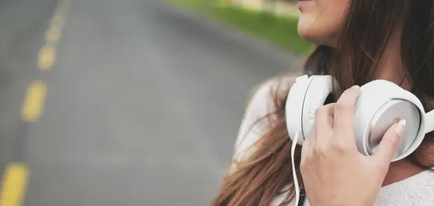 woman wearing a headphone
